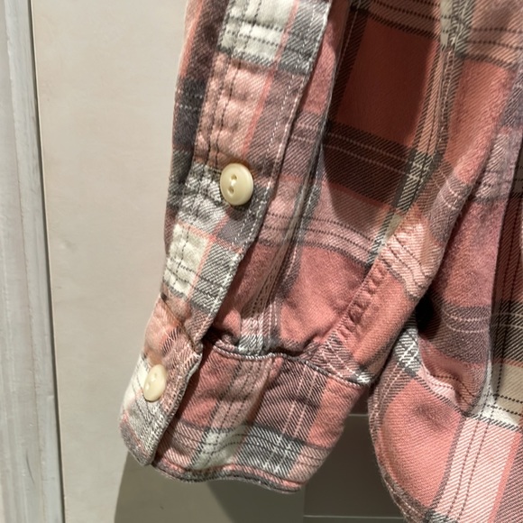 VINTAGE - J. CREW FLANNEL sz. M pink/beige/grey - Picture 6 of 6